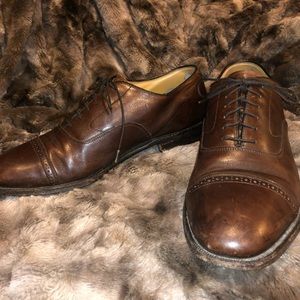 Johnston & Murphy Brogue Brown Leather Dress Shoes